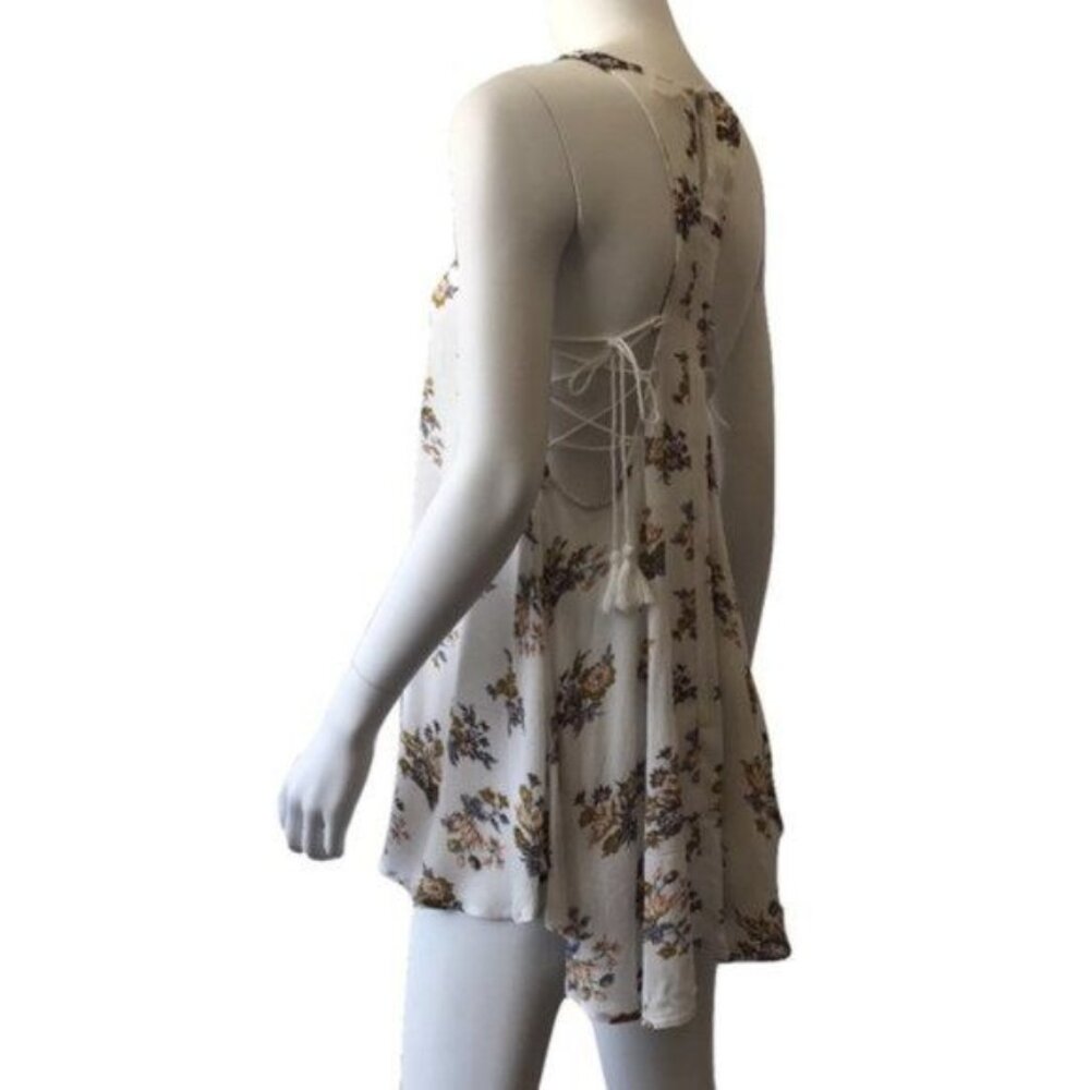 Floral Tunic Dress With Tie Side Detail - Picture 5 of 5